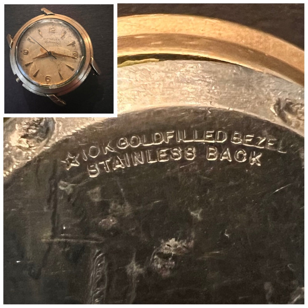 Vintage Watch Face Wittnauer Automatic 10K gold filled BEZEL